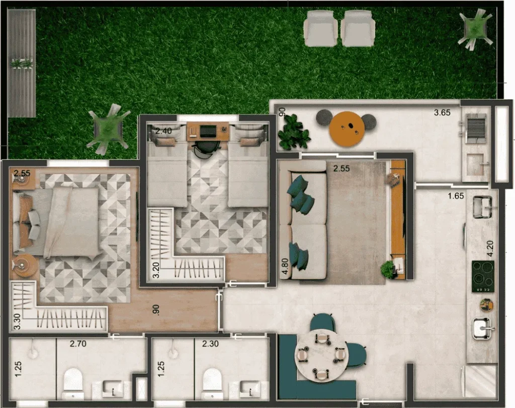 apartamento 2 dormitorios pronto suite sumare desktop